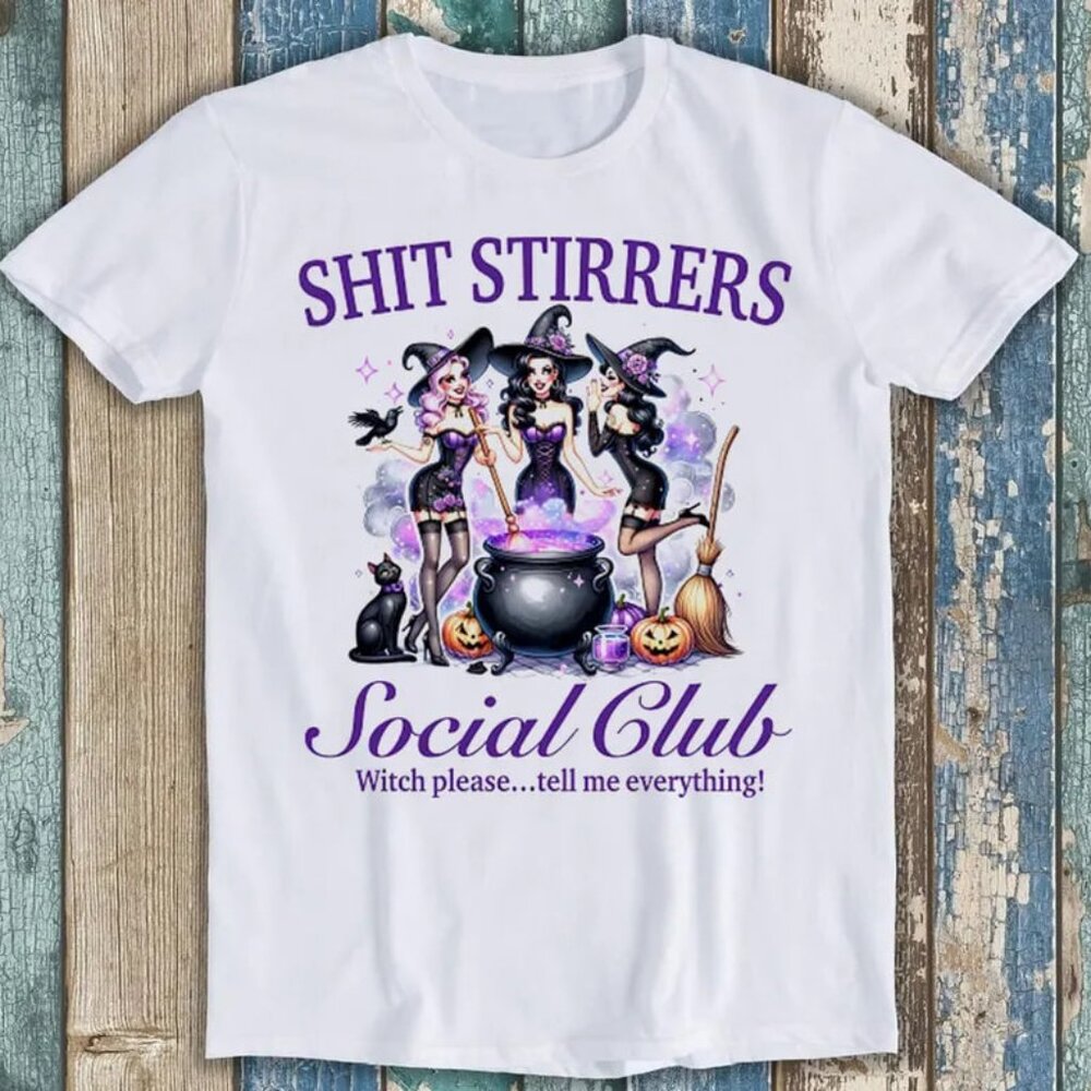 Halloween Witch Social Club Funny Gift Tee T Shirt, Halloween Witch Shirt